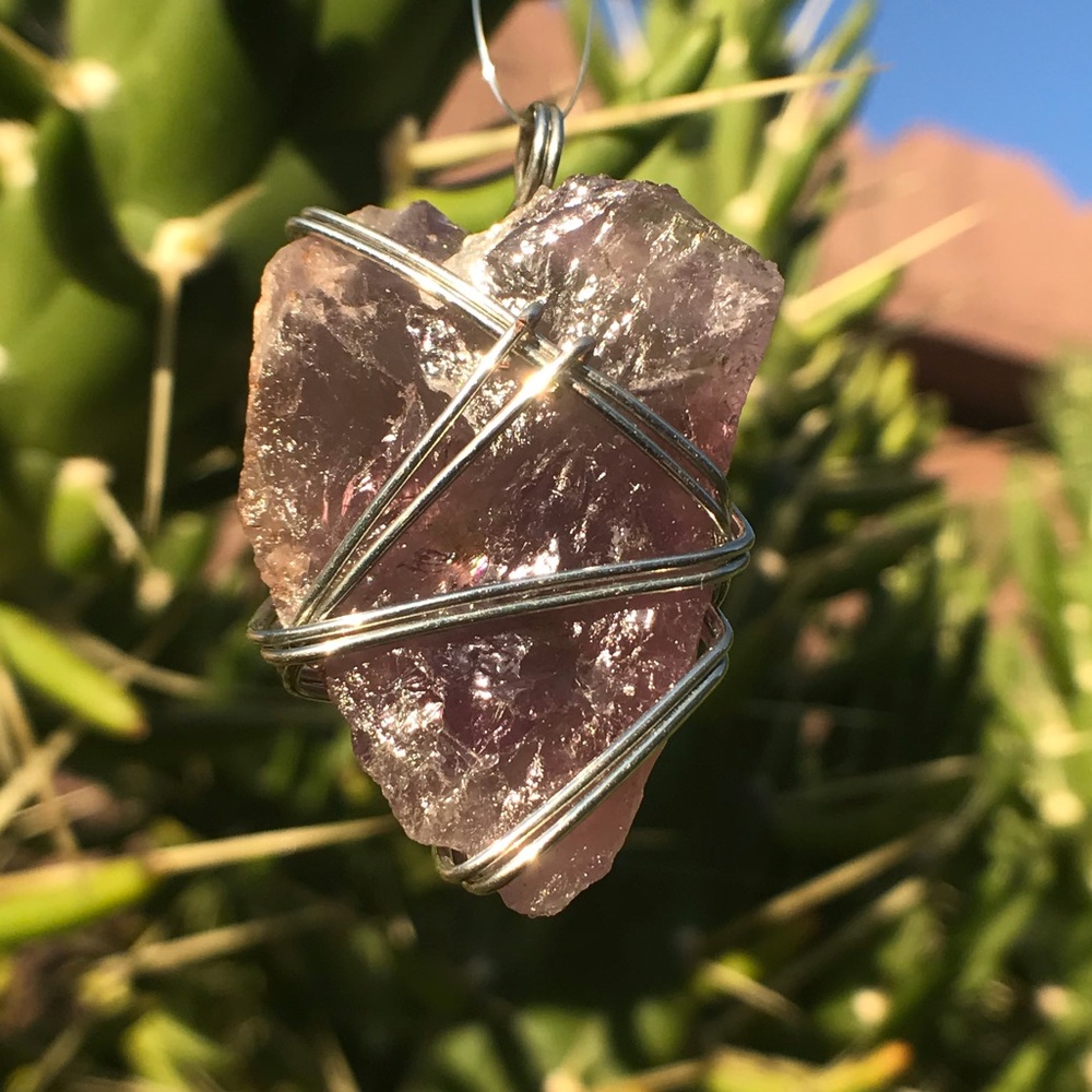 Raw Amethyst Pendant